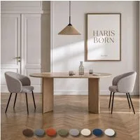 Haris Børn Esszimmerstuhl NØR (versch. Farben) - Bequeme Polster Esszimmerstühle mit Armlehne (Set, 2 St), Premium Esstisch Stühle & Wohnzimmerstühle - Moderne Stühle Esszimmer