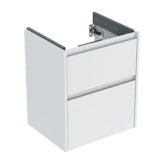 Geberit Renova Plan Waschtisch-Unterschrank 504025001 2 Schubladen, Korpus/Front weiß / lackiert seidenmatt, Breite 50,4 cm