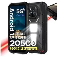 DOOGEE V Max LR 5G AI Outdoor Handy, 40m Laserdetektion, 512GB, 20500mAh/45W Smartphone (6.78 Zoll, 512 GB Speicherplatz, 200 MP Kamera, 1200LM Campinglampe, 120Hz, 200MP+32MP Kamera, NFC, WiFi6E, 3 Karten)