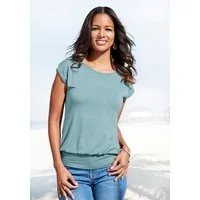 LASCANA Longshirt mit breitem Bund aus luftigem Viskose-Stretch