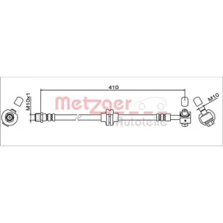 Metzger Bremsschlauch vorne rechts Opel Zafira Tourer C 4111608