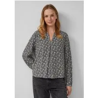 s.Oliver Langarmbluse Bluse Bluse aus Viskose mit All-over-Print