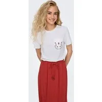ONLY Kurzarmshirt ONLPOLLY LIFE REG S/S POCKET TOP BOX JRS Baumwolle, regular fit, Rundhals