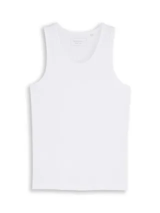 Denim Tom Tailor - Basic Ripp Tanktop white - Gr. - XL