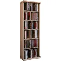 VCM Standregal Holz CD DVD Stand Regal Schrank Vetro Glastür, 1-tlg., 92x31x18cm Schrank, stehend