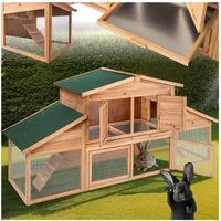 tectake Freigehege Kleintierstall, aus Holz