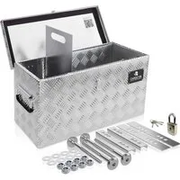 CargoVA® Anhänger-Deichselbox Wasserfeste Deichselbox – abschließbar, mit Befestigung, 50/60/70/80cm, Wasserdicht, rostfrei, abschließbar, universelle Passform
