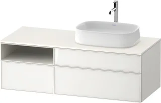 Duravit Zencha Konsolenwaschtischunterbau wandhängend Weiß n/a & Supermatt 1300x550x442 mm - ZE48290 ZE4829064840000