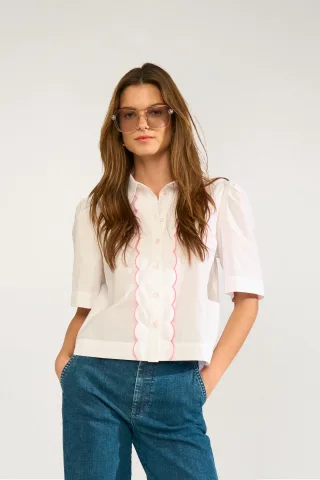 Nümph - NUSIENNA SHIRT bright white - Gr. - 34