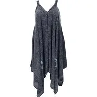 Guru-Shop Midikleid Plus Size Kleid, Hängerchen, besticktes..