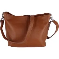 MIRROSI Umhängetasche Damen Crossbody Bag, Echtleder Made In Italy, Mittelgroße Damen Tasche 30x20x13cm