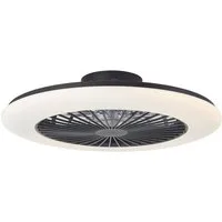 Brilliant LED Deckenleuchte Salerno, Dimmfunktion, Farbsteuerung, Nachtlichtfunktion, RGB, Timerfunktion, LED fest integriert, RGB, warmweiß - kaltweiß, 58 cm mit Ventilator, 6800 lm, dimmbar, RGB, CCT