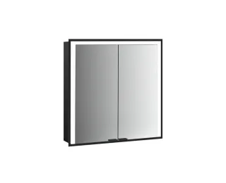 emco LED-Lichtspiegelschrank Prime 3 Unterputz, 800 mm, 2-türig, schwarz, 949714403 949714403