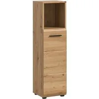 xonox.home Stauraumschrank Artisan Oak Nachbildung Melamin beschichtet modern 30x110x30 cm