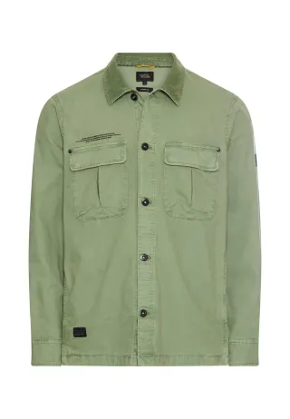 camel active - Overshirt mit Pattentaschen und 2-Wege Stretch leaf green - Gr. - L