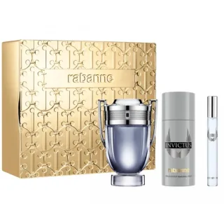 Paco Rabanne Invictus Geschenkset 100ml EDT Spray + 150ml Deodorant Spray + 10ml EDT