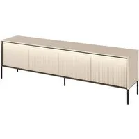 HAUSELEMENT TV-Schrank TREND TR-06 4 Türen LED-Beleuchtung Fernsehschrank 193 cm Fernsehtisch Modern