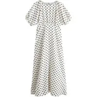 Next Midikleid Midikleid mit Puffärmeln (1-tlg)
