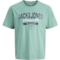 Jack & Jones PlusSize Rundhalsshirt JJELOGO TEE SS O-NECK 2 COL SS26 SN PLS mit auffälligem Print
