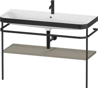 Duravit Happy D.2 Plus c-bonded Set mit Metallkonsole Stein Grau Seidenmatt 1175x490x850 mm - HP4739 HP4739O92920000
