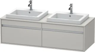 Duravit Ketho Konsolenwaschtischunterbau wandhängend Betongrau Matt 1400x550x426 mm - KT6797B0707 KT6797B0707
