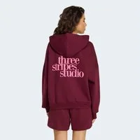 adidas Sportswear Sweatshirt W 3SS FL HD2 Print - Hoodie, lockere Passform