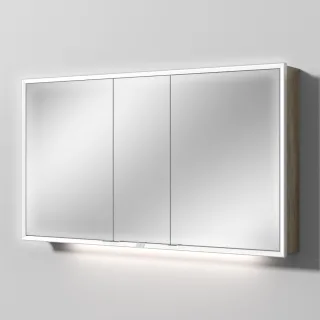 Sanipa Reflection Spiegelschrank MILO 130 mit LED-Beleuchtung, Eiche-Nebraska, AU03737 AU03737