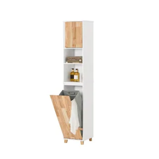 SoBuy Hochschrank, Weiß, Holzwerkstoff, Holz, 31x170x32 cm, Badezimmer, Badezimmerschränke, Hochschränke