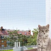 TRIXIE Tiersicherheitsnetz Katzenschutznetz - transparent - 4 × 3 m