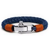 UNIQAL.de Armband Maritimes Segeltau-Armband mit Edelstahl-Schäkel – nautisch, unisex (hochwertiges Segeltau, Edelstahl-Schäkel, zeitloses Design, langlebige Qualität, ideal für Alltag & Freizeit), sorgfältig verarbeitet