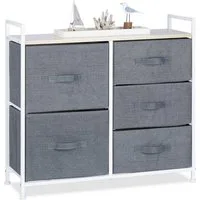 relaxdays Standregal Regalsystem verschiedene Varianten grau, F