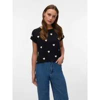Vero Moda Kurzarmshirt VMAVA SS TOP MULTI AOP NOOS Materialmix, regular fit