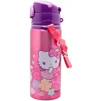 Hello Kitty Trinkflasche Kinder Wasserflasche 730 ml mit Druckknopfdeckel und Trageriemen