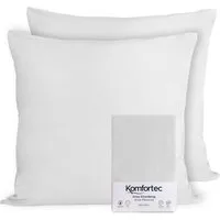 Komfortec Kissenbezug 100% Baumwolle, 150 g/m², (2 Stück), 40 x 40 cm, Kissenhülle, Superweicher Premium Jersey Kopfkissenbezug