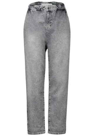 Street One - Paperbag Jeans grau - Gr. - 28