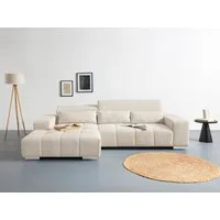 COTTA Ecksofa Orion L-Form, B: 307 cm, 2x Kopfteilverstellung & 3 Nierenkissen