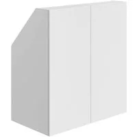 Bellamio Regal Aland Dachschrägenregal 45 Grad-Winkel, Weiß, 90 cm breit mit 2 Türen, verfügbar mit & ohne Türen