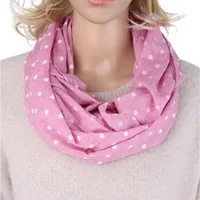 MIRROSI Loop Damen Schal mit Paisley Punkte Weich aus 100% Baumwolle Schlauchschal, (ca. 160x44cm Zweimal um den Hals wickelbar), Damen Halstuch Stola ideal für Frühling,Sommer, Herbst