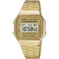 CASIO VINTAGE Chronograph A168WG-9EF, Quarzuhr, Armbanduhr, Damenuhr, Herrenuhr, Digitaluhr,Edelstahlarmband