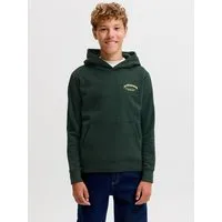 Jack & Jones Junior Kapuzensweatshirt JJEBRANDES BACKP RELAXED SWEAT H SN JNR Baumwollmischung, relaxed fit