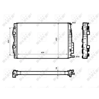 NRF Motork?hler gel?tet Renault Megane 2 Scenic 2 53843