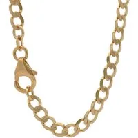 HOPLO Panzerkette Goldkette Panzerkette Länge 45cm - Breite 3,9mm - 585-14 Karat Gold, Made in Germany