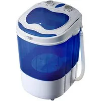 ADLER EUROPE Wäscheschleuder AD 8051 tragbare Mini Waschmaschine mit Schleuderfunktion, 3 kg, Camping, Ferienwohnung, kleine Wohnung, blau, weiß