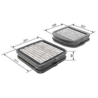 Bosch Aktivkohle-Innenraumfilter Mercedes E-Klasse S-Klasse 5,5