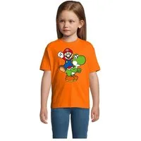 Blondie & Brownie T-Shirt Kinder Yoshi & Mario Konsole Retro Super Luigi