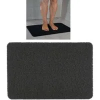 HYDRO WONDER Duschmatte Badematte Dusche Einlage Antirutschmatte Schwarz, Rechteckig, Rutschfest, 40 x 60 cm
