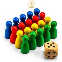 Waldfelsen Spiel – DIY Set Halmakegel mit Würfel Spielfiguren Männchen Figuren, Spielmaterial, Verschiedene Sets