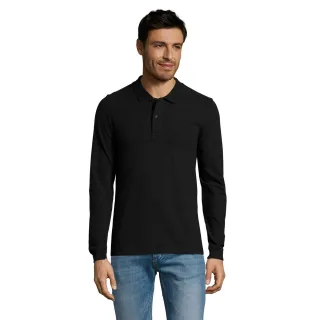 SOLS - "Perfect" Poloshirt für Herren Langärmlig (Schwarz)