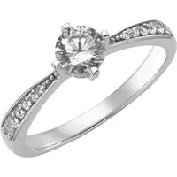 Firetti Silberring Schmuck Geschenk Silber 925 Vorsteckring Verlobungsring Solitär-Optik, mit Zirkonia (synth)