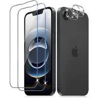 SmartUP Displayschutzglas 2X Schutzglas für Iphone 17e Display Kamera Panzerglas Panzerfolie 9H für iPhone 17e, Displayschutzglas, Kameraschutzglas, Schutzset